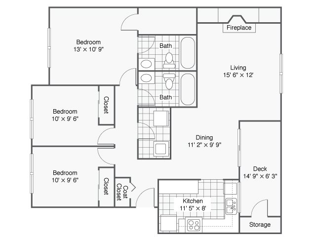 Monarch 3x2 floor plan