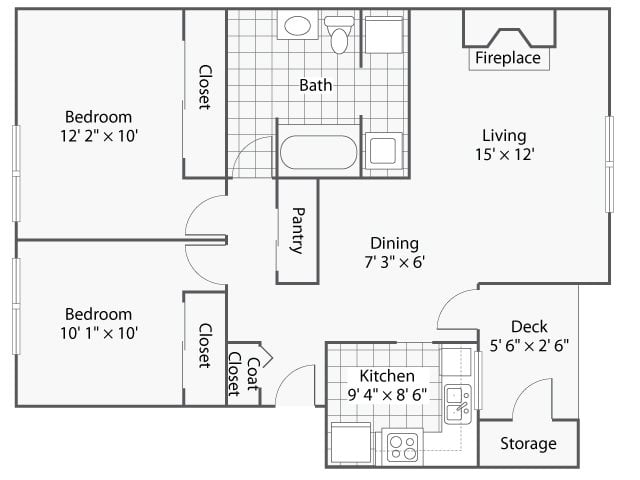 Winchester 2x1 floor plan