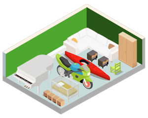 A room with a piano, a baby crib, a TV, a red car, and a green toy.