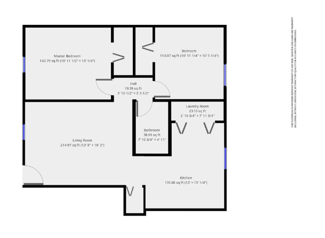 A floor plan of a house with a master bedroom