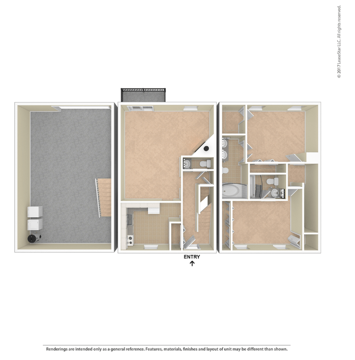 A floor plan of a room with a desk