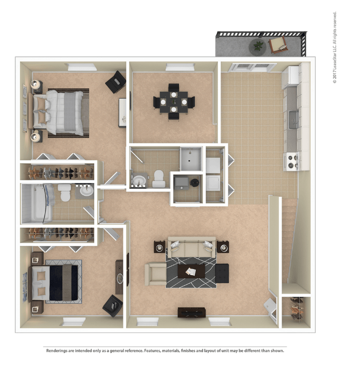 A floor plan of a house with a kitchen