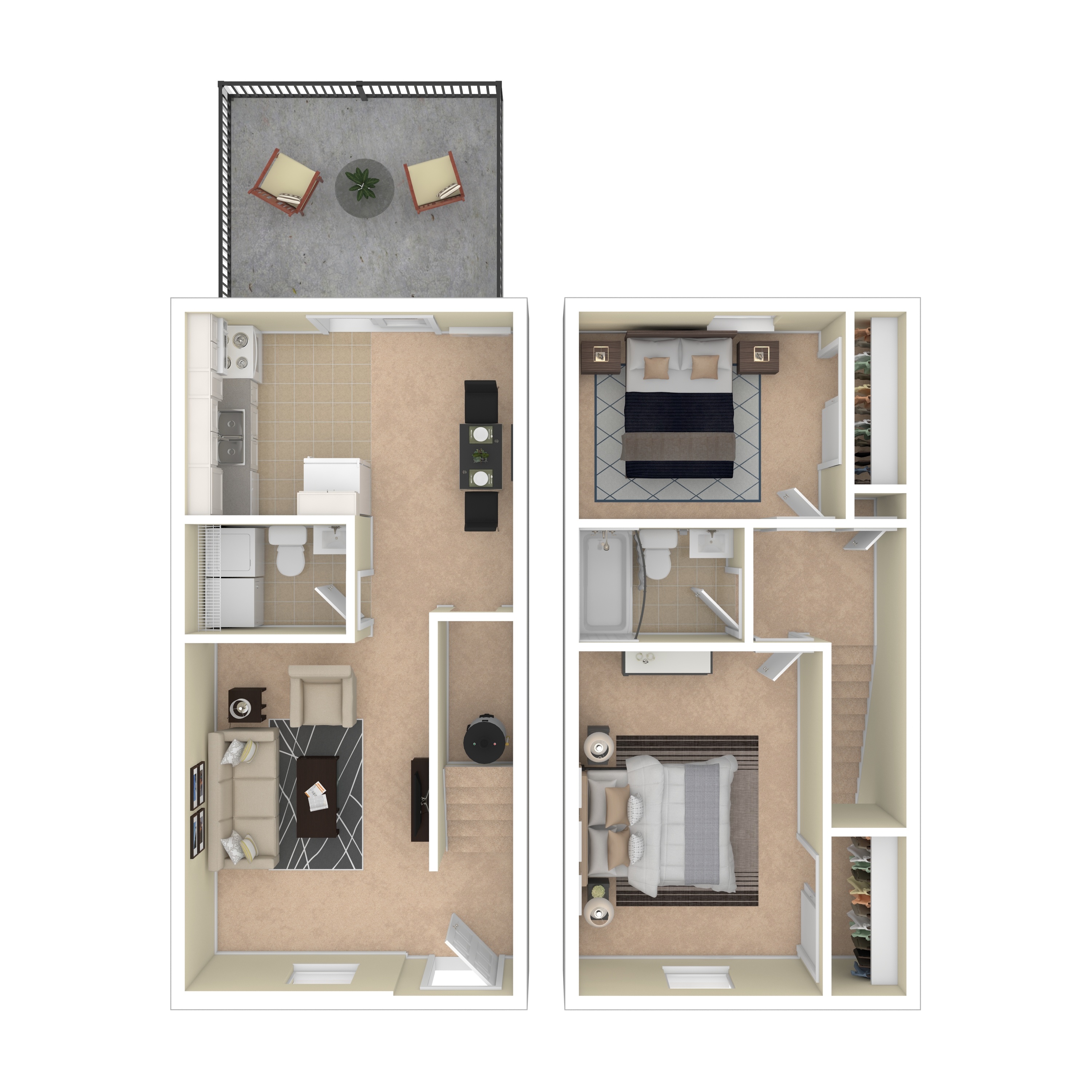 A floor plan of a house with a kitchen