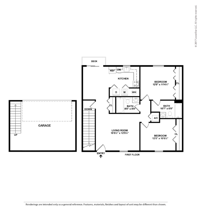 A black and white image of a floor plan for a house.