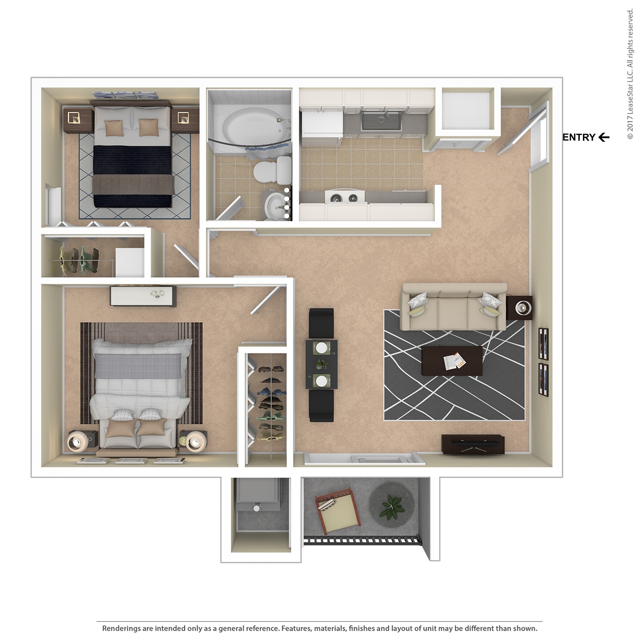 A floor plan of a room with a bed