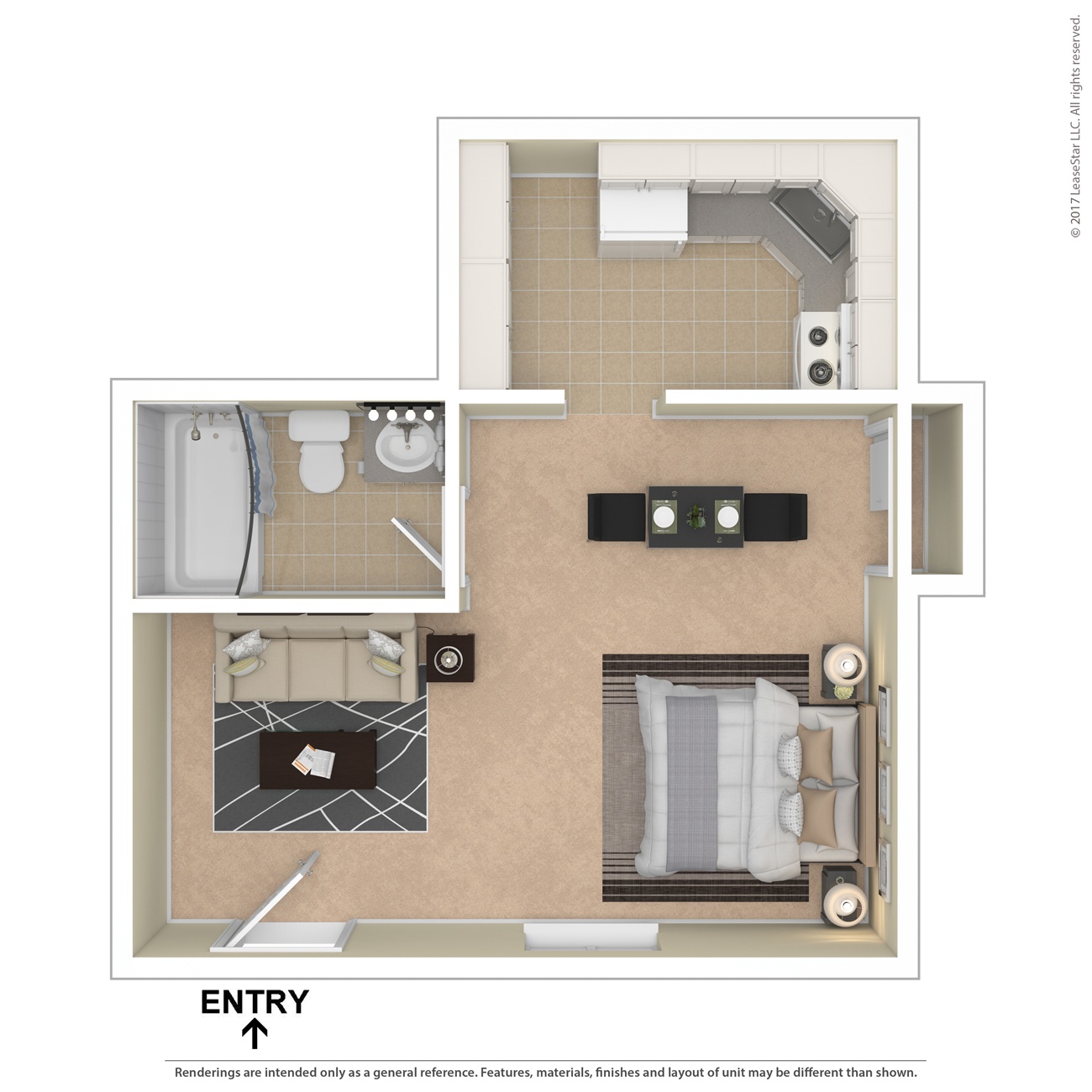 A floor plan of a room with a couch