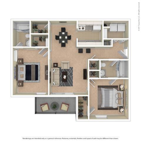 A floor plan of a house with a kitchen