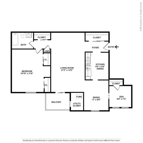 A black and white image of a floor plan for a home.
