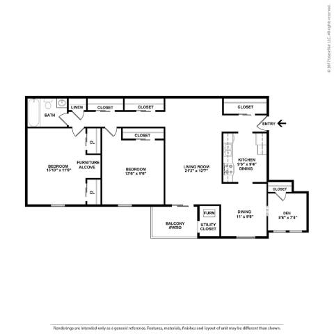 A black and white floor plan of a house with a living room