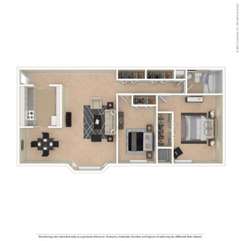 A floor plan of a house with a kitchen