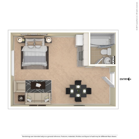 0 X 1 Studio Woodbridge Apartments North