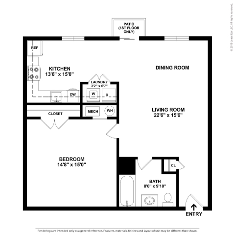 A black and white image of a floor plan for a house.