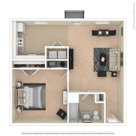 1x1 ADA 11565 Woodbridge Apartments North