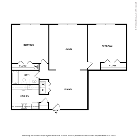 A black and white floor plan of a house with labeled rooms.