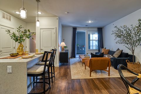 a view of the living room from the kitchen