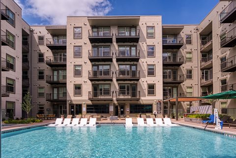 our apartments showcase an unique swimming pool