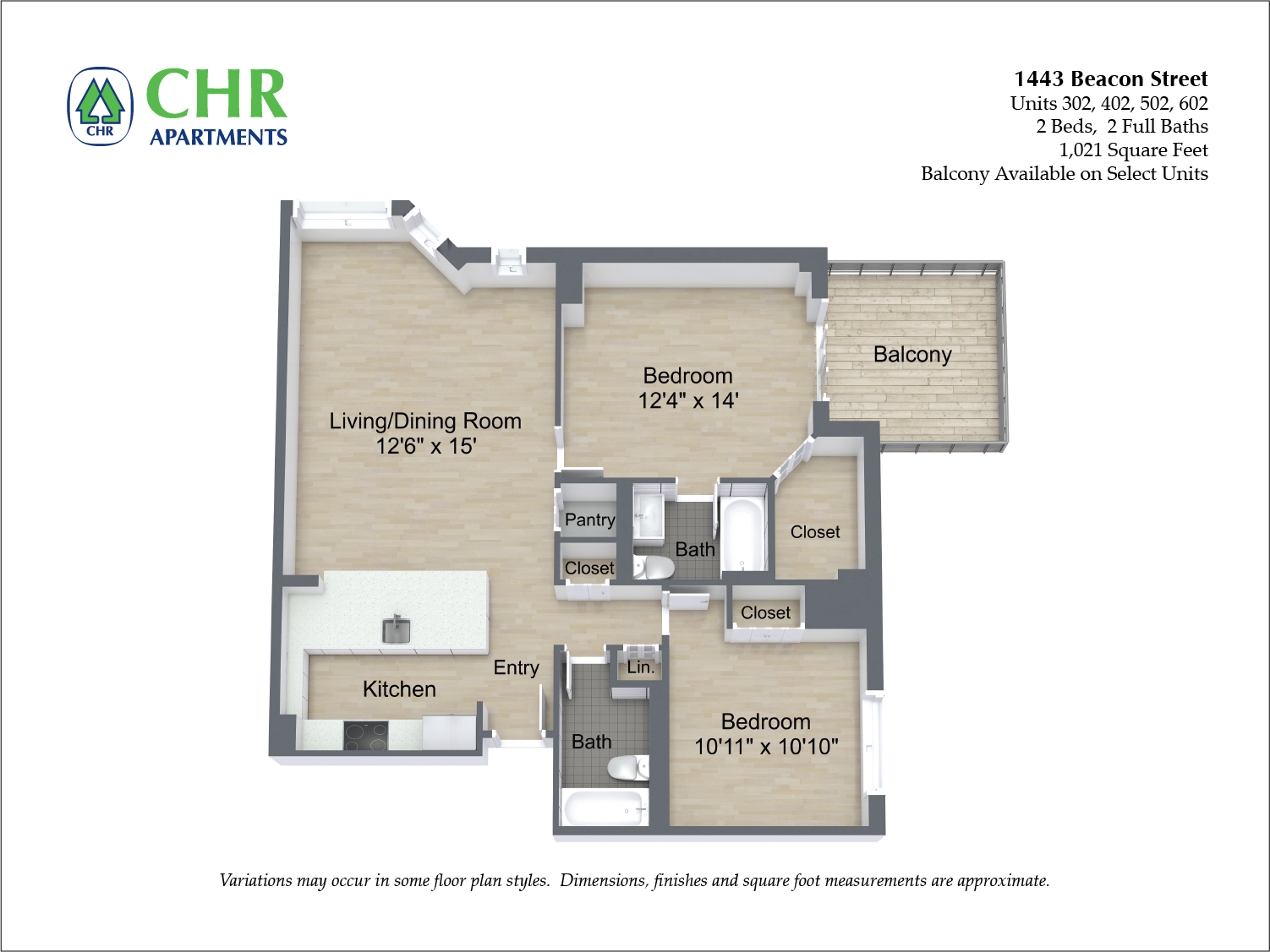 Floor plan 2 Bed/2 Bath image 1
