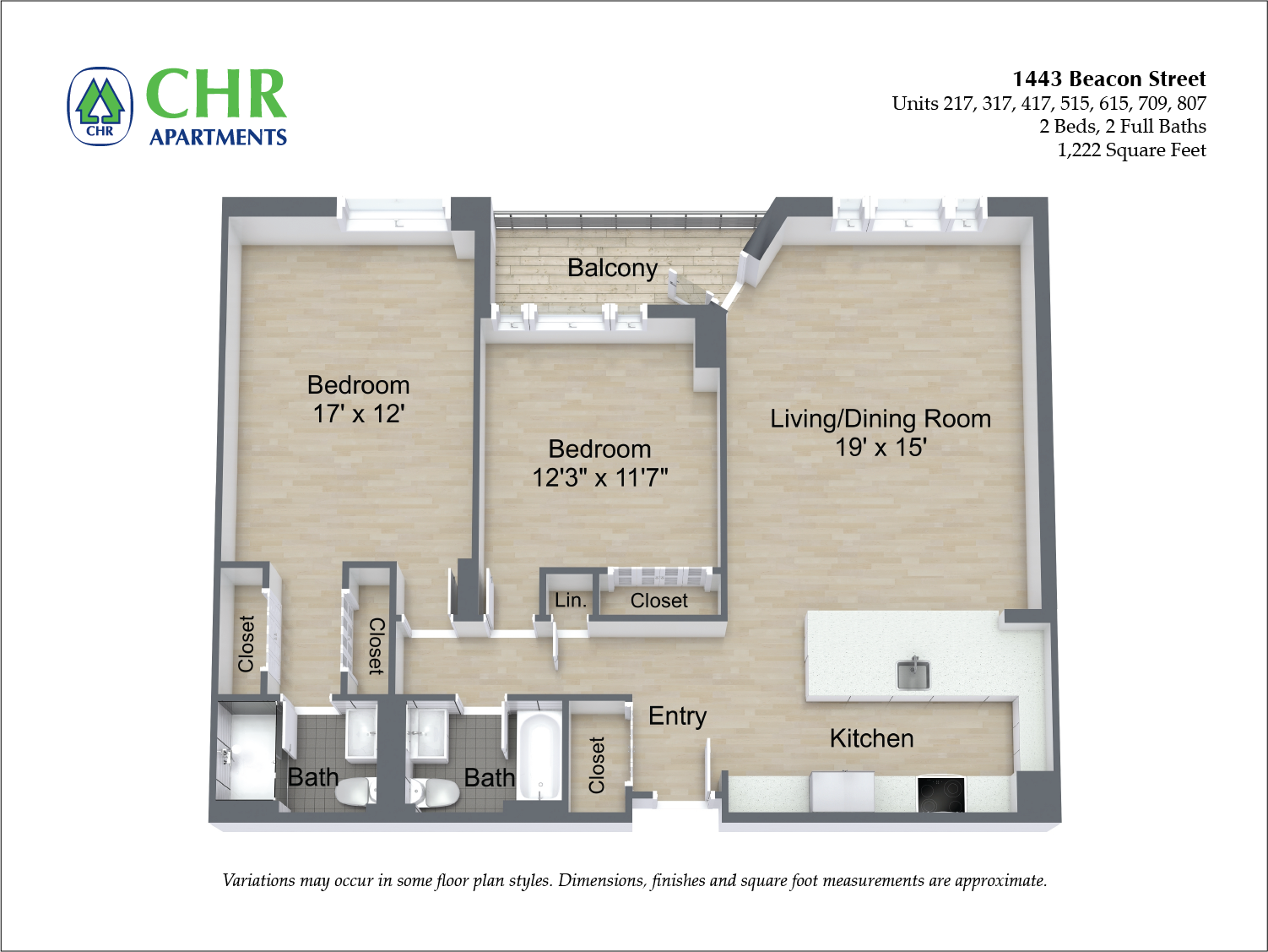 Floor plan 2 Bed/2 Bath image 4