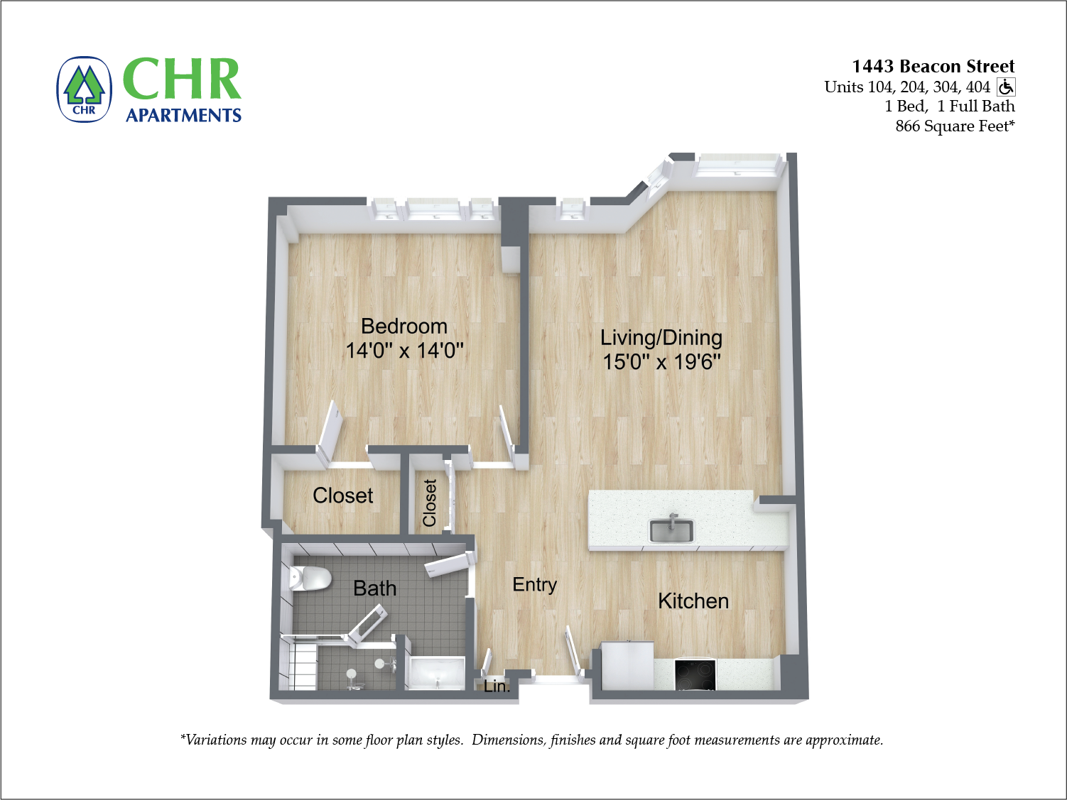 Floor plan 1 Bed/1 Bath image 9