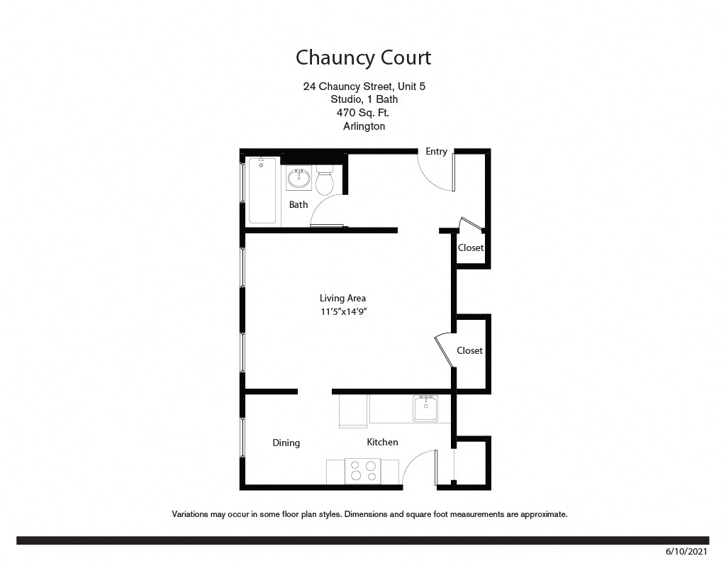 Floor plan Studio/1 Bath image 8