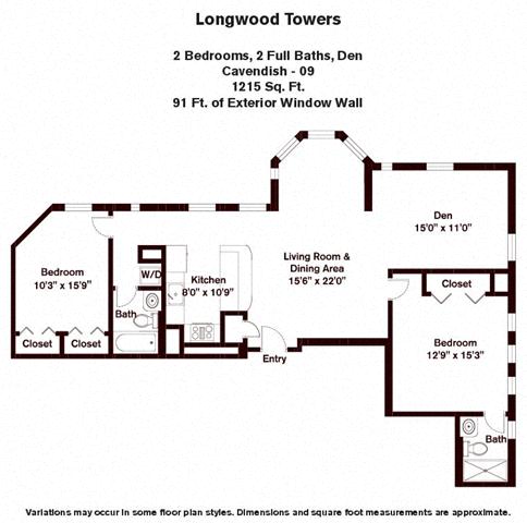 Floor plan Cavendish - 2 Bed/2 Bath image 2