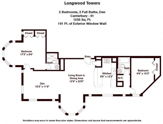 Floor plan Canterbury - 2 Bed/2 Bath image 2