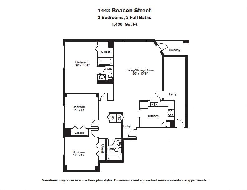 Floor plan 3 Bed/3 Bath image 4