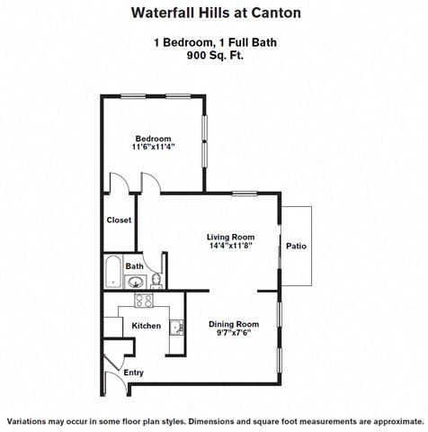Floor plan 1 Bed/1 Bath image 4