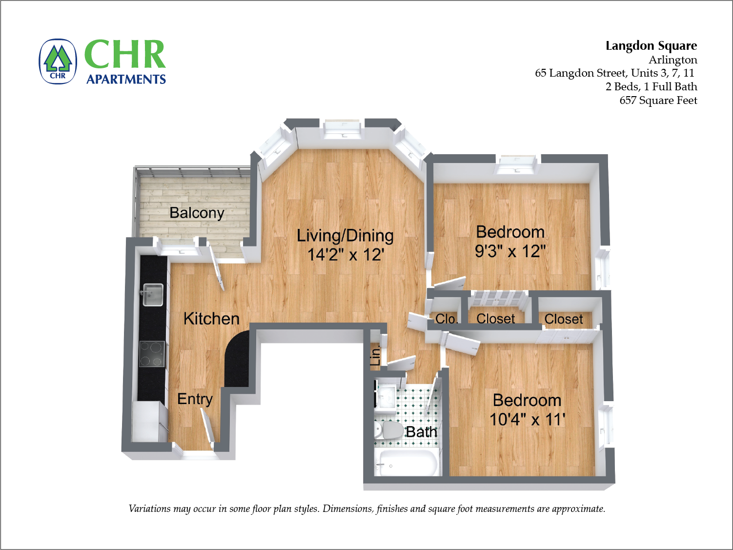 Floor plan 2 Bedroom/2 Bath image 5