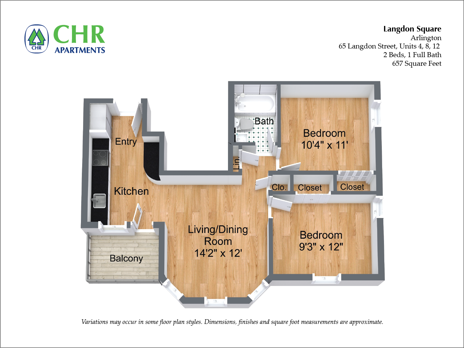 Floor plan 2 Bedroom/2 Bath image 6