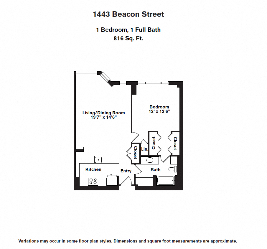 Floor plan 1 Bed/1 Bath image 6