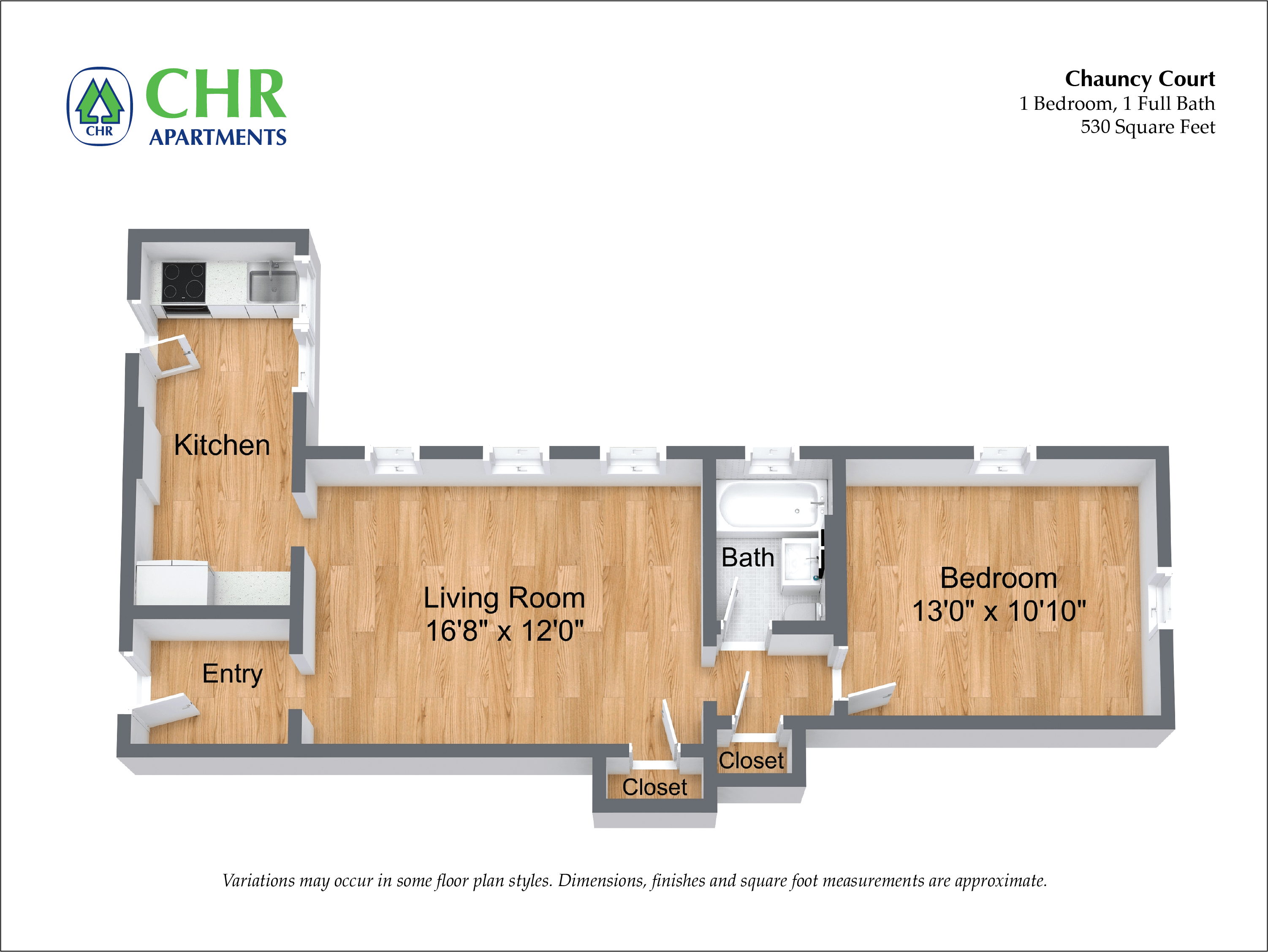Floor plan 1 Bedroom/1 Bath image 31