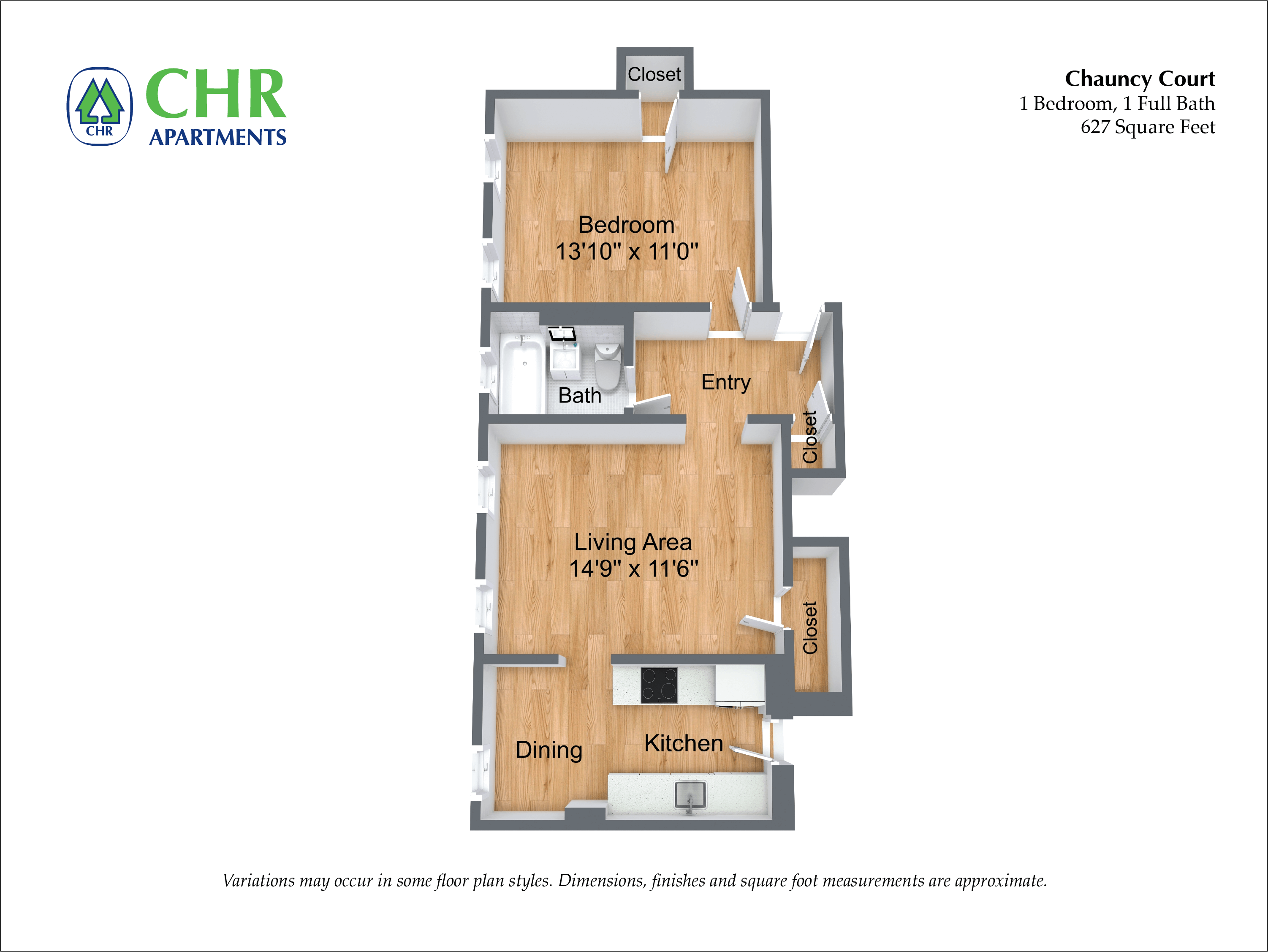 Floor plan 1 Bedroom/1 Bath image 28