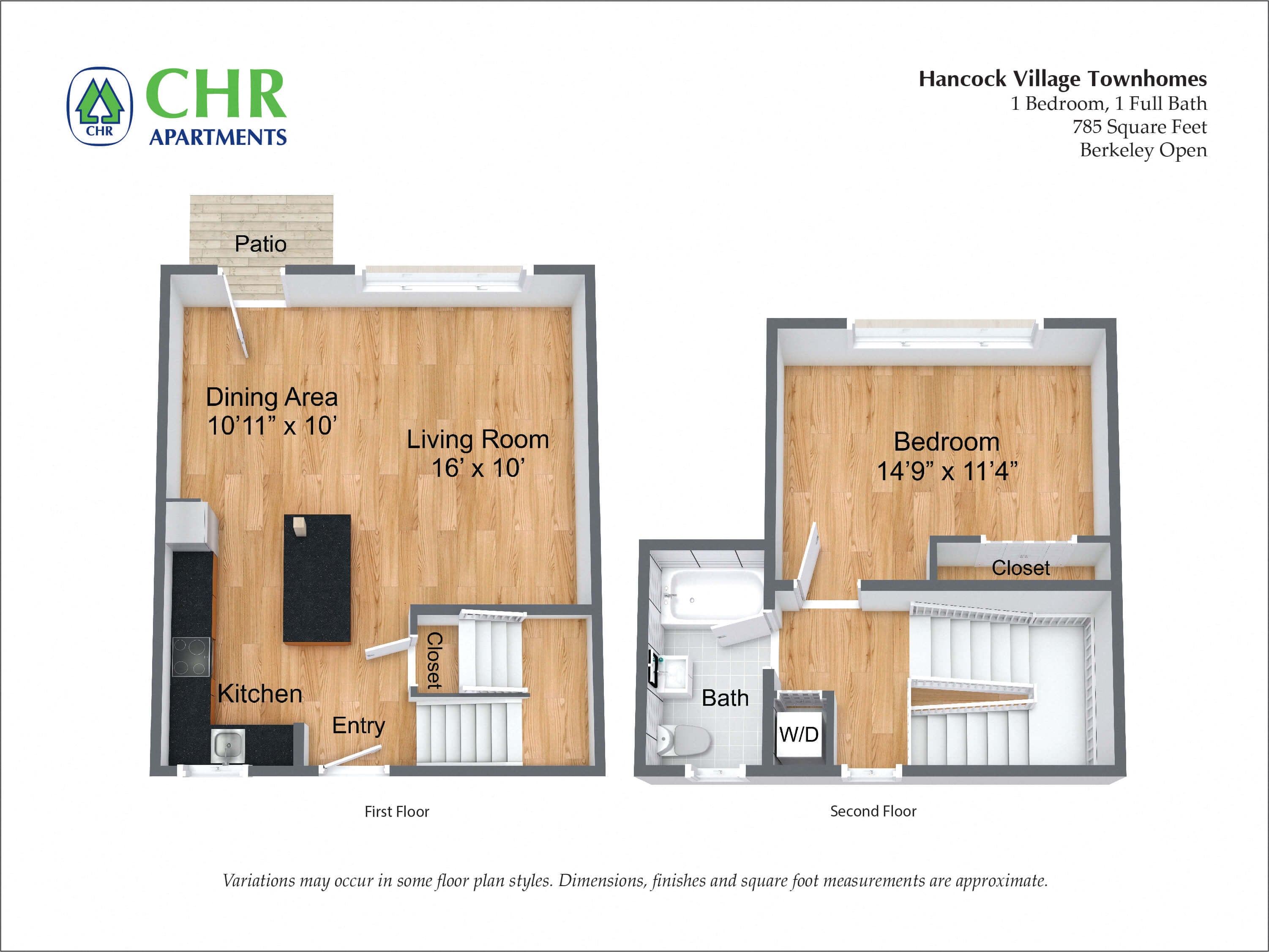 Floor plan 1 Bed - Townhome image 9