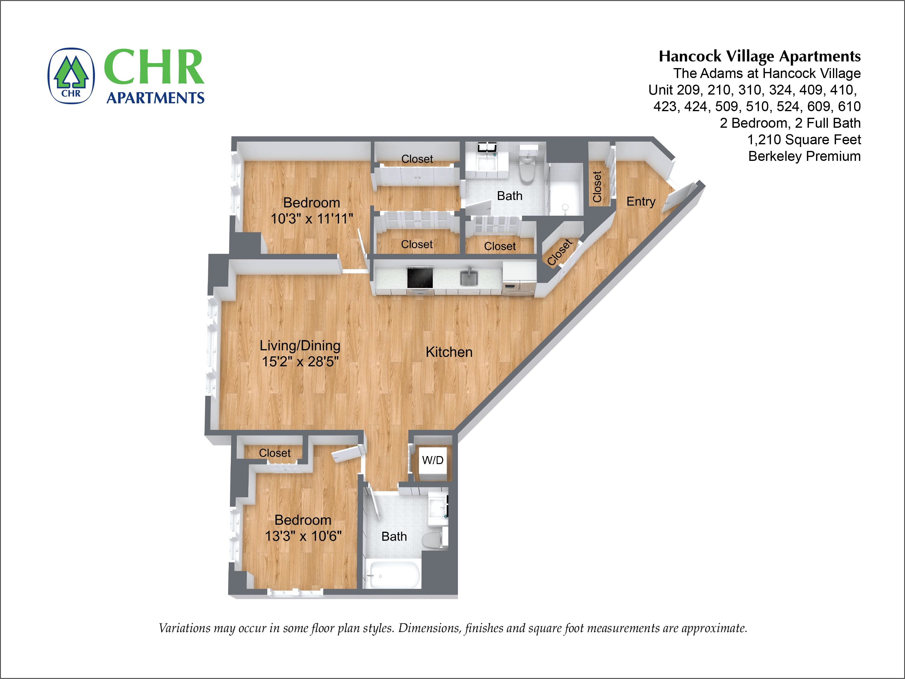 Click to view Floor plan 2 Bed/2 Bath - NEW image 1