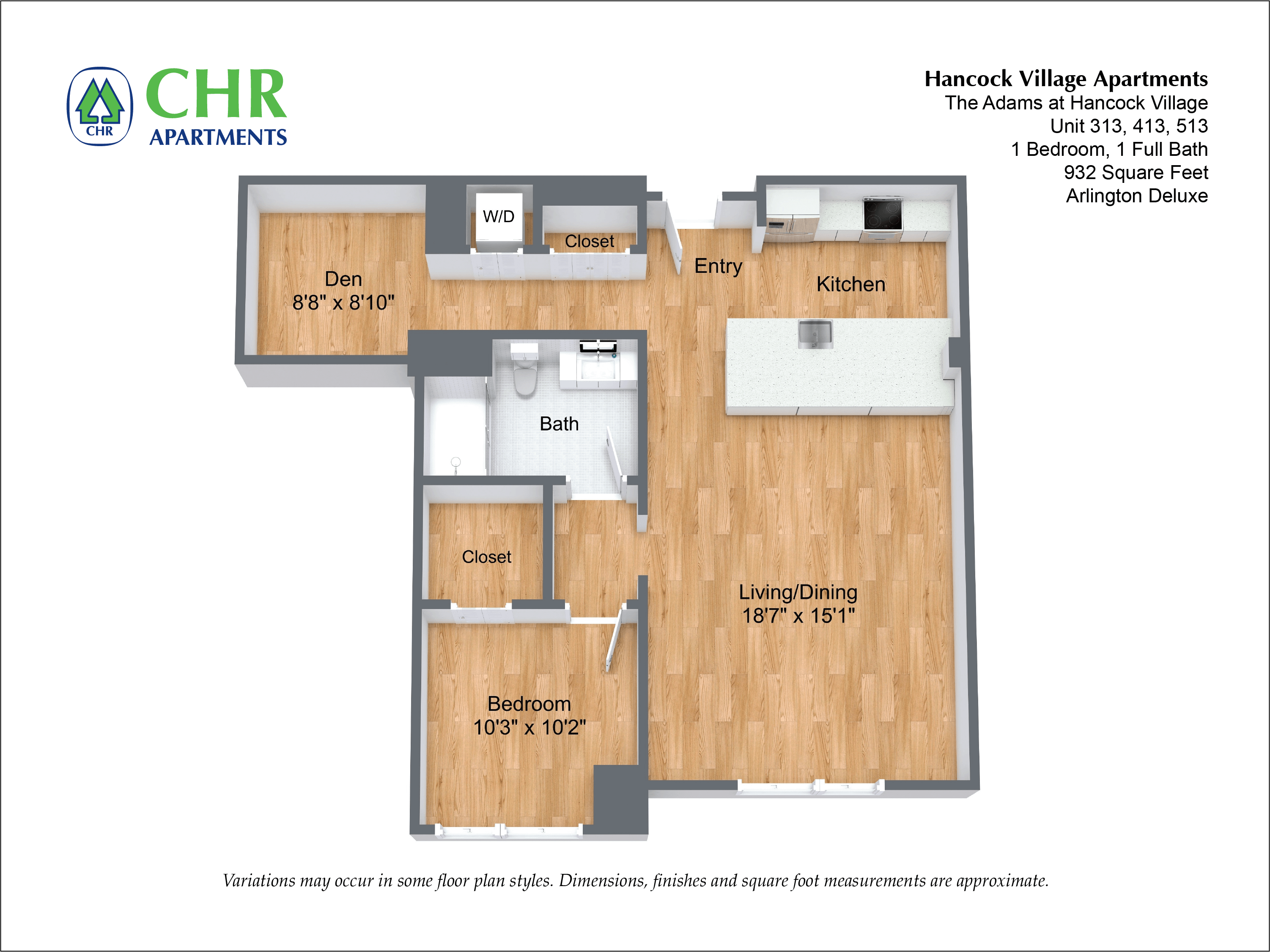Click to view Floor plan 1 Bed/1 Bath - NEW image 4