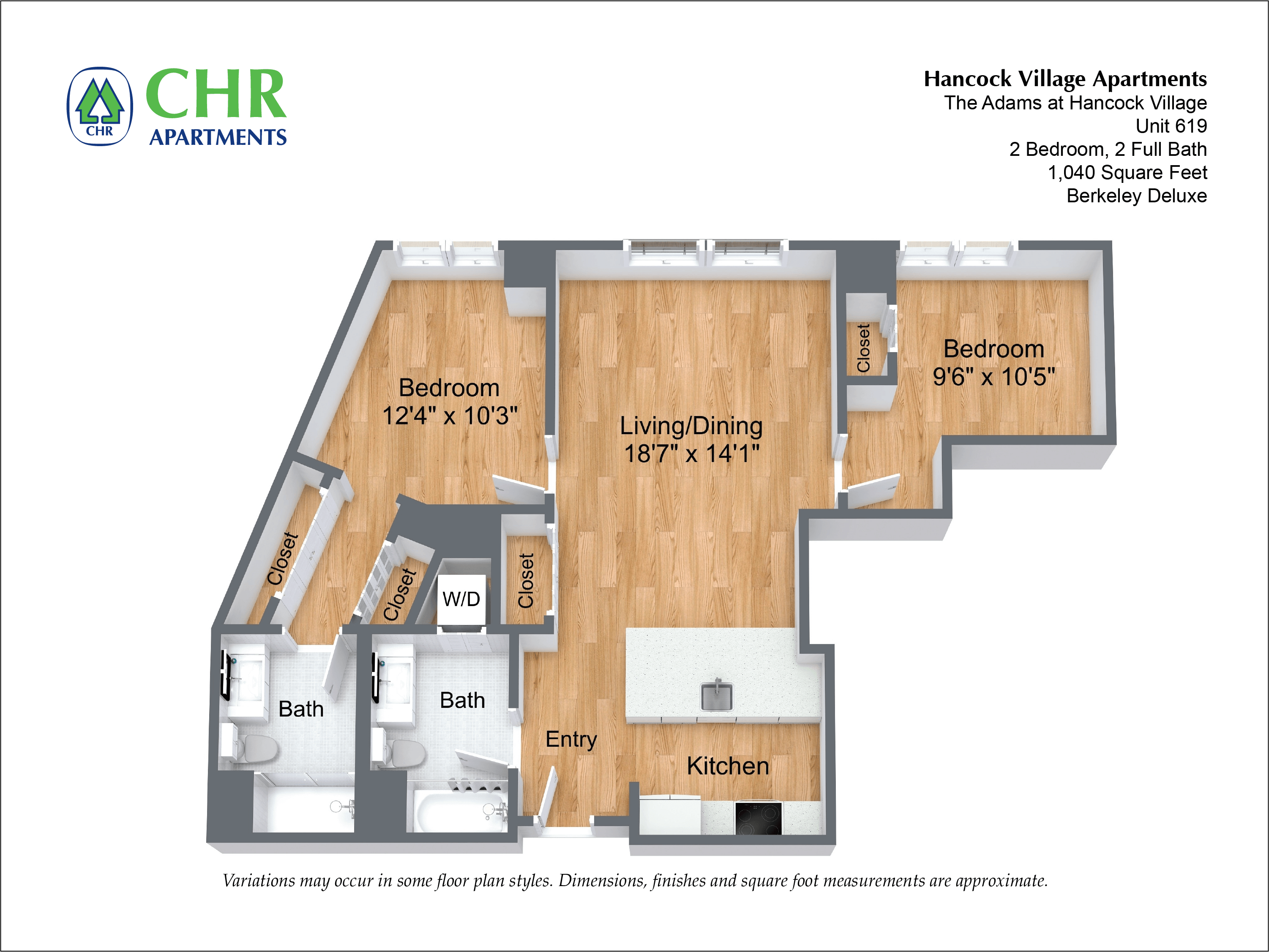 Click to view Floor plan 2 Bed/2 Bath - NEW image 6