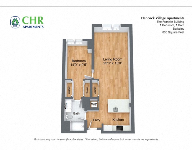 Floor plan 1 Bed/1 Bath Single Level - The Franklin image 7