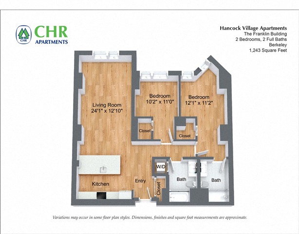 Floor plan 2 Bed/2.5 Bath Single Level - The Franklin image 14