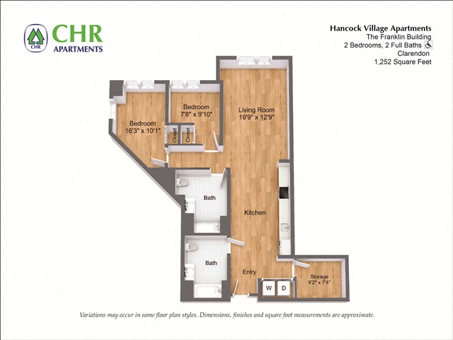 Floor plan 2 Bed/2 Bath Single Level - The Franklin image 25