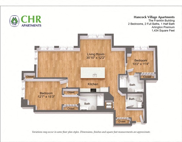 Floor plan 2 Bed/2 Bath Single Level - The Franklin image 28
