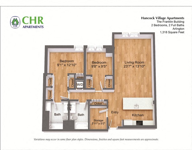 Floor plan 2 Bed/2 Bath Single Level - The Franklin image 20