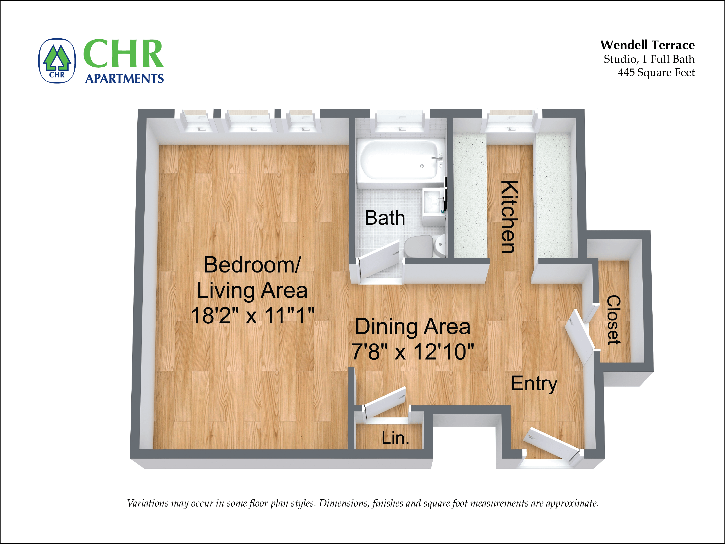 Floor plan Studio/1 Bath image 9