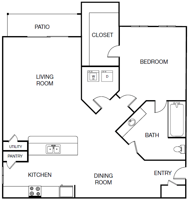 Andros Isles Apartments The Abaco floor plan image - Daytona Beach, FL
