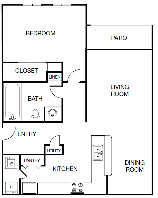 Andros Isles Apartments The Andros floor plan image - Daytona Beach, FL