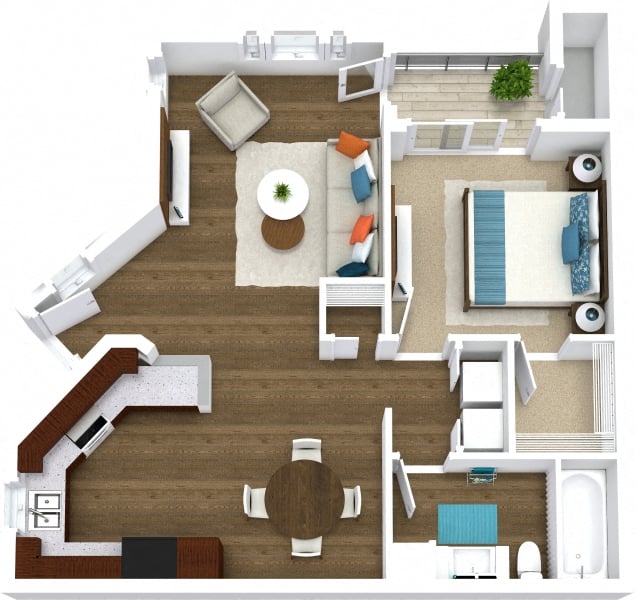 Floor-plan diagram at The Heritage Apartment Homes.