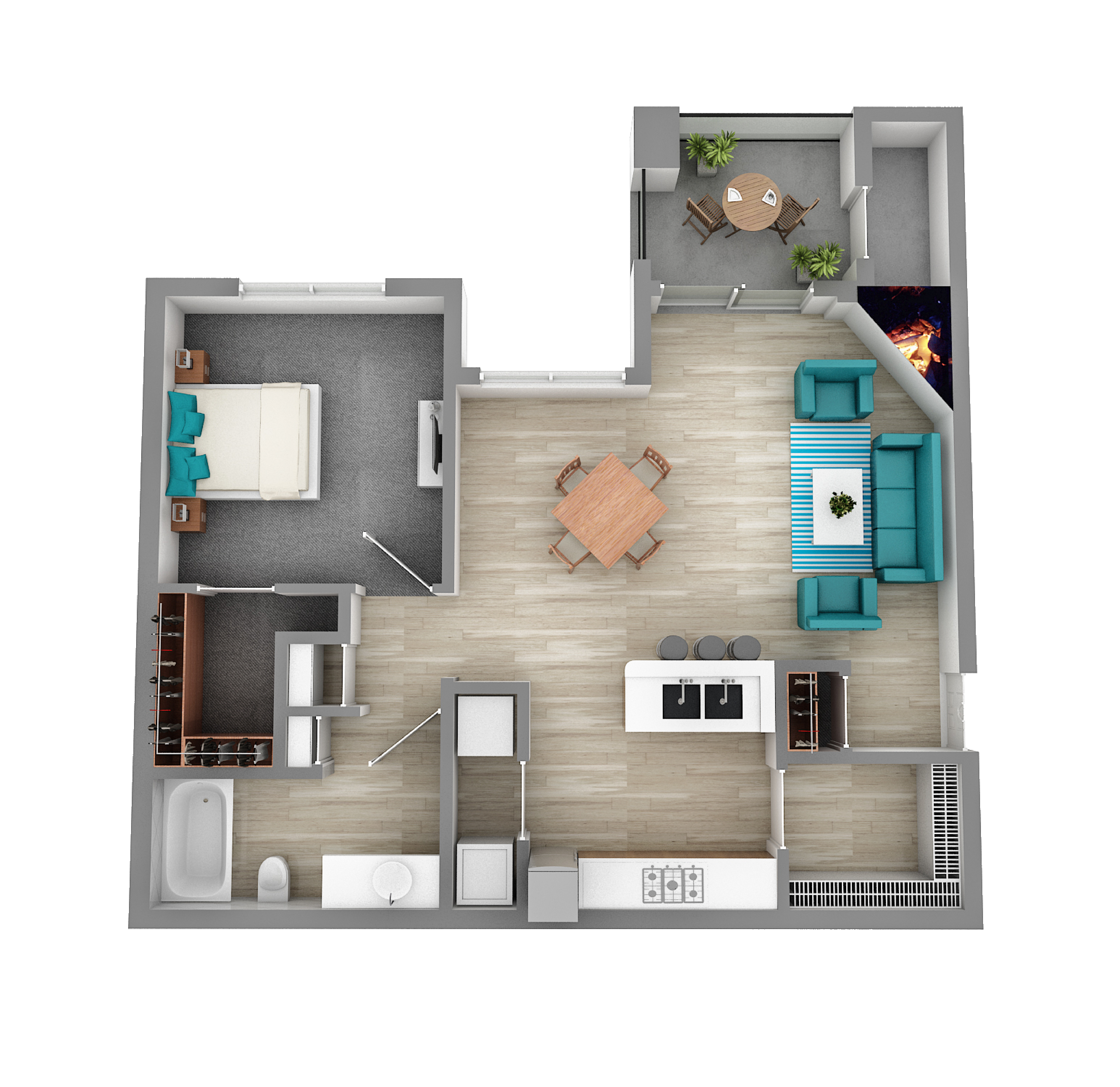 Beck at Wells Branch A2 floor plan - Austin, TX