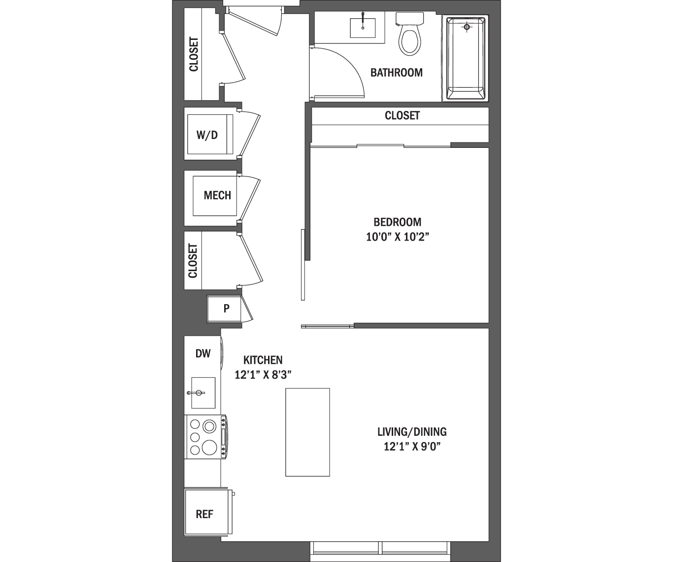 Junior 1 Bed | The Nolan I - VI floor plan