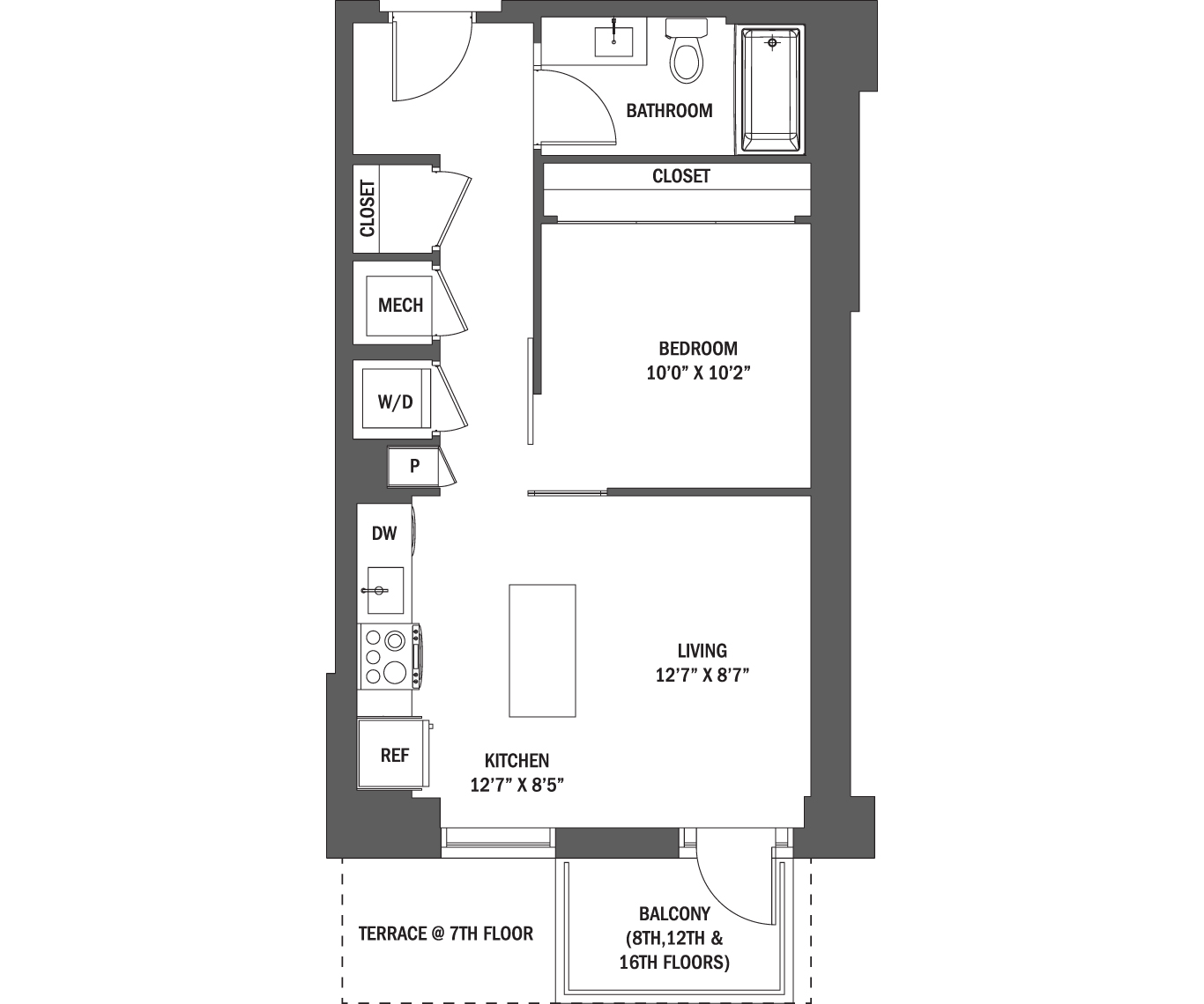 Junior 1 Bed | The Theo I - V layout 4