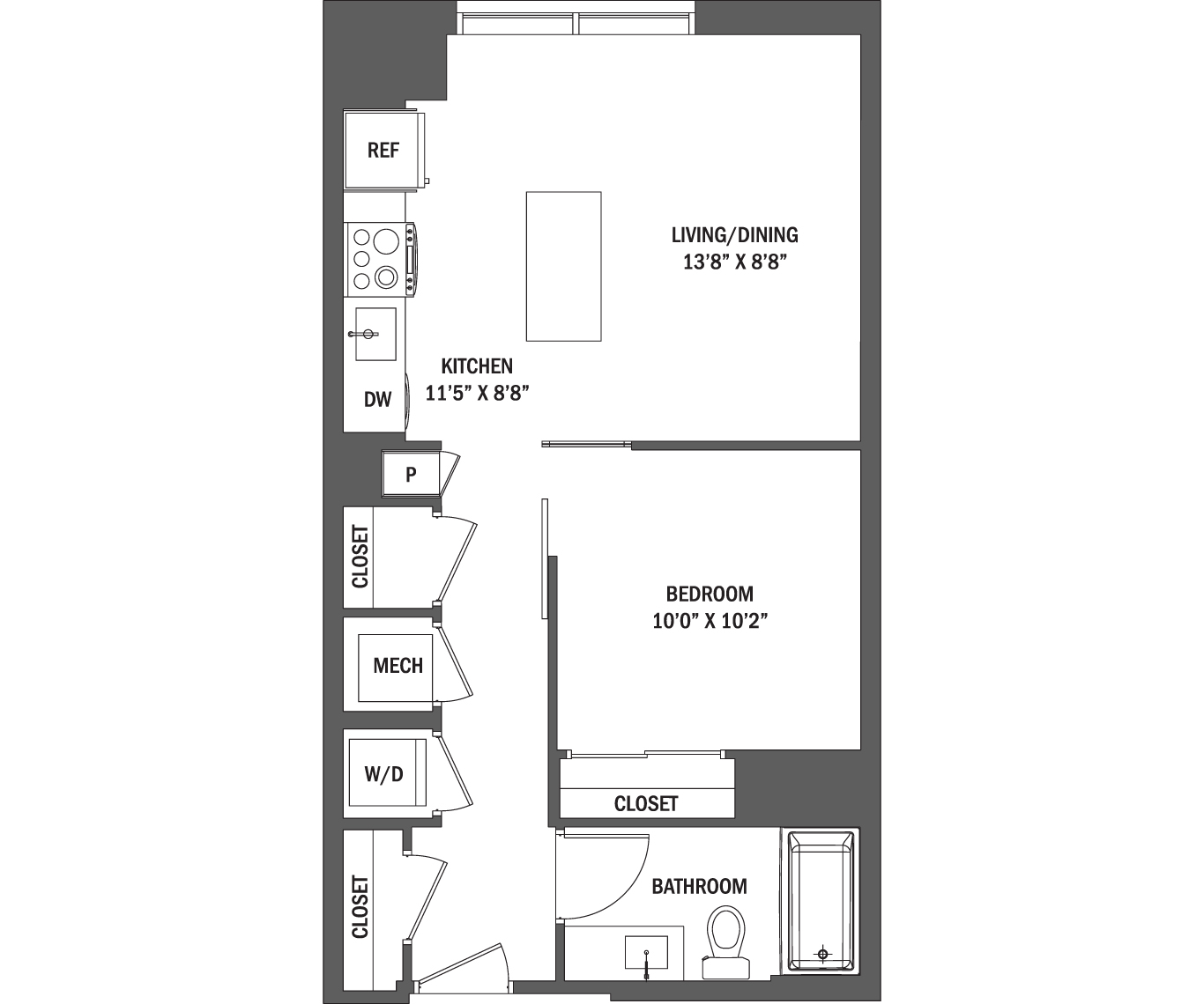 Junior 1 Bed | The Nolan I - VI layout 6